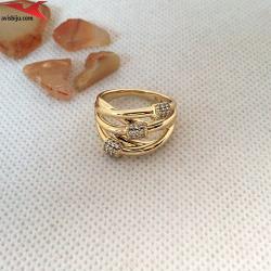 Пръстен с 14К златно покритие и с цирконий