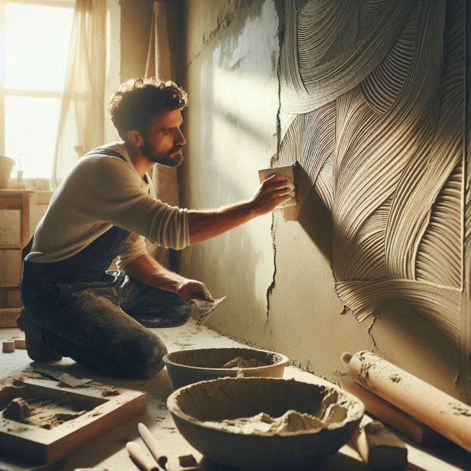 шпакловка, замрежване, драскана мазилка, боядисване