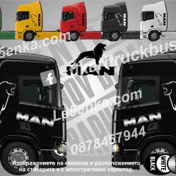 MAN стикери за кабина на влекач
