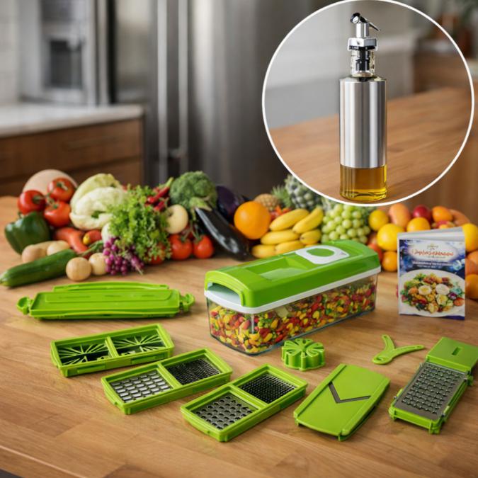 Кухненско Ренде за зеле, моркови с контейнер - Nicer Dicer Plus от 13