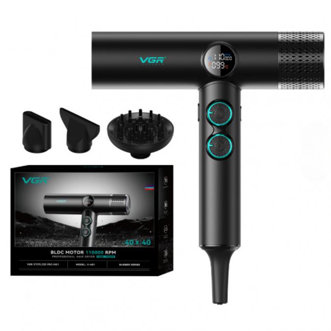Професионален сешоар VGR с Bldc мотор 110 000 RPM  Йонна технология и