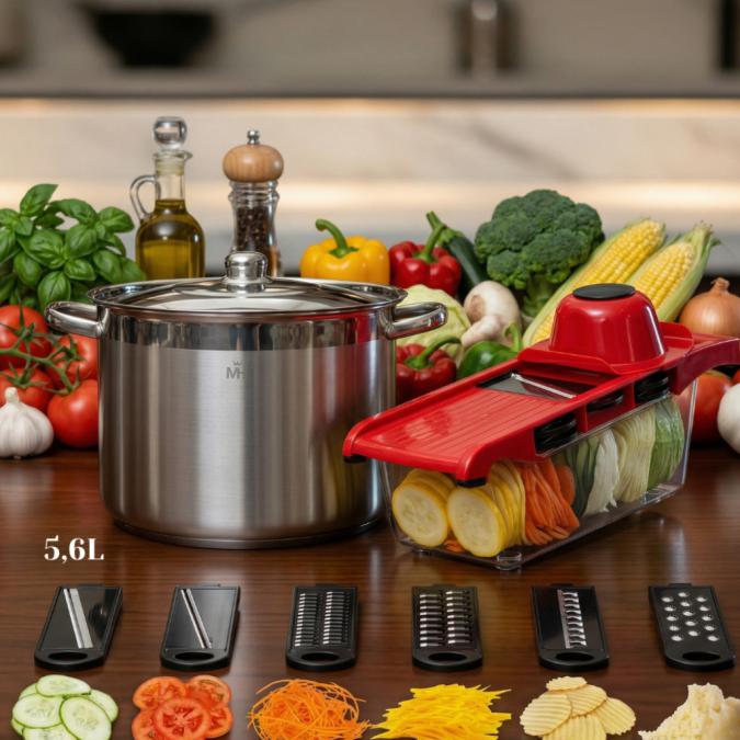 Професионална тенджера за готвене Mercury Haus Cosmo Premium  Подарък