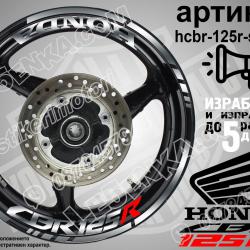 Honda CBR 125r Silver надписи и кантове за джанти