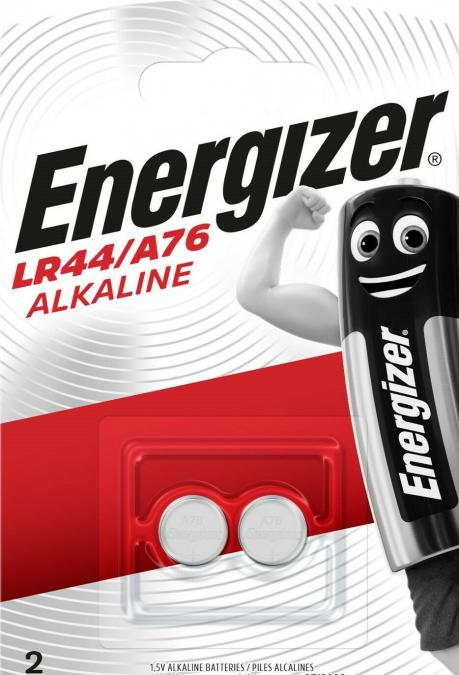 2 Енергайзера Алкални Lr44 A76 Батерии 1.5v G13 Ag13 EXP 2022 Ново