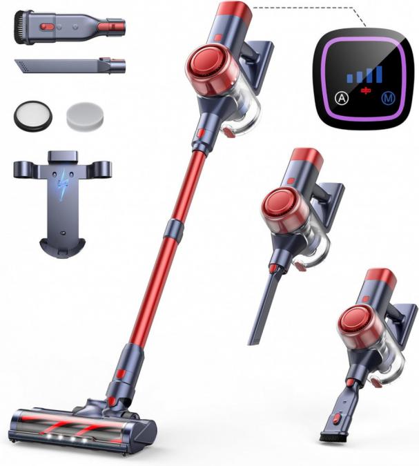 1 бр. Безжична прахосмукачка Cordless Vacum Cleaner Buture Vc50 Red