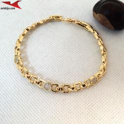 Гривна с 14К златно покритие и с цирконий