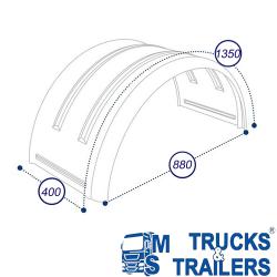 Поцинкован калник за двойна гума с гумен кант Dk7120  DK 7120