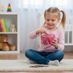 Метална касичка с катинарче