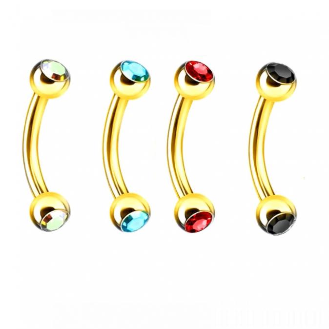 Имитация на златни обици за вежда