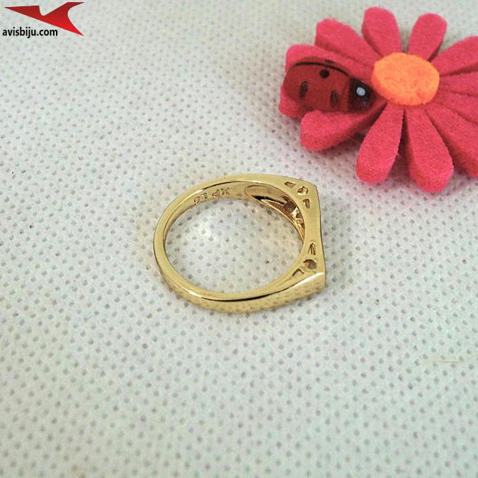 Пръстен с 14К златно покритие и с цирконий