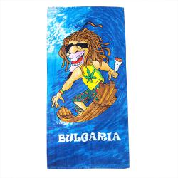 2875 Плажна кърпа Боб Марли сърфист, 140x69 cm