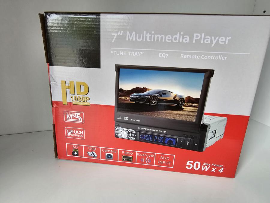 7 автомобилен мултимедиен плейър, Mp5, 1din, 1080p, сензорен екран