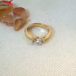 Пръстен с 14К златно покритие и с цирконий