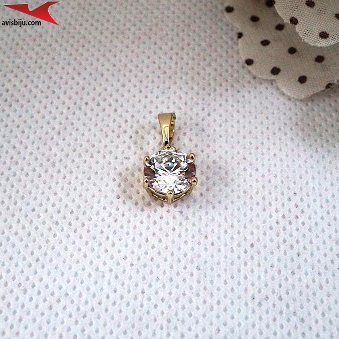 Висулка с 14К златно покритие и с цирконий