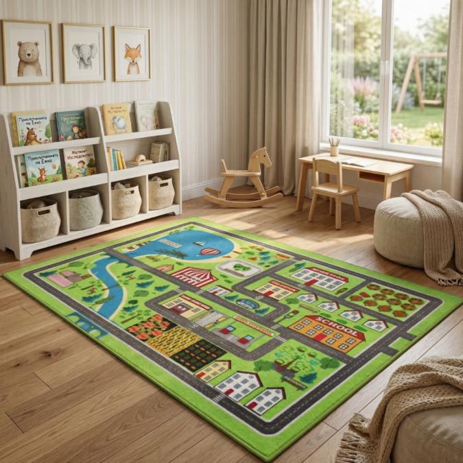 Детски килим 120x160 см, 12 дизайна, водоустойчив, неплъзгащ се