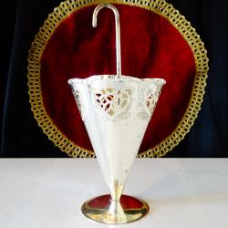 Посребрен салфетник чадърче, Art Nouveau.