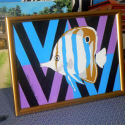 Маслена картина с риба.