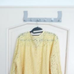 Дантелена жълта блуза - 4XL