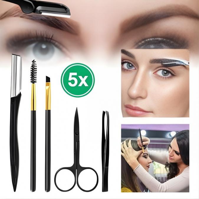 Комплект за оформяне на вежди 5-в-1  професионални резултати у дома