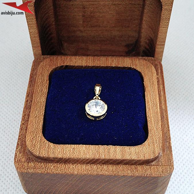 Висулка с 14К златно покритие и с цирконий