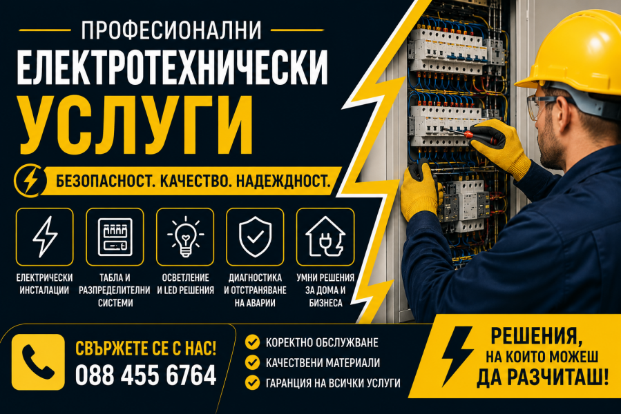 Електротехнически услуги, ел. ремонти, изграждане на битови Електроинс