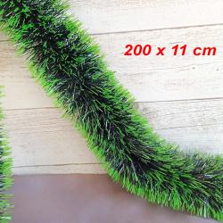 3224 Коледен зелен гирлянд със светло зелени връхчета, 200 x 11cm