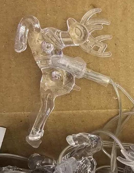 Многоцветни коледни LED лампички с еленчета с щепсел - Многоцветни, дъ