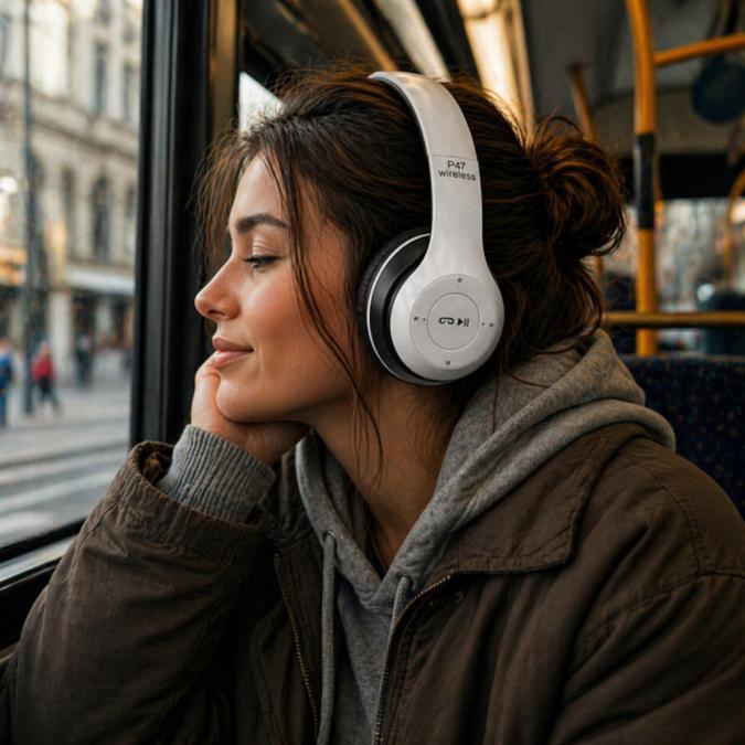 Безжични Bluetooth слушалки P47, Bluetooth 4.2 Edr, Вграден микрофон,