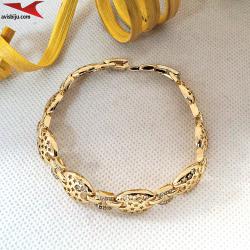 Гривна с 14К златно покритие и с цирконий