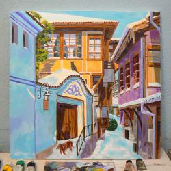 Пейзаж от Пловдив. Маслена картина. Художник Мартгер.