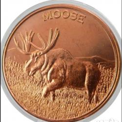 1 oz copper bar 99.9 % чисто медно кръгло кюлче Moose