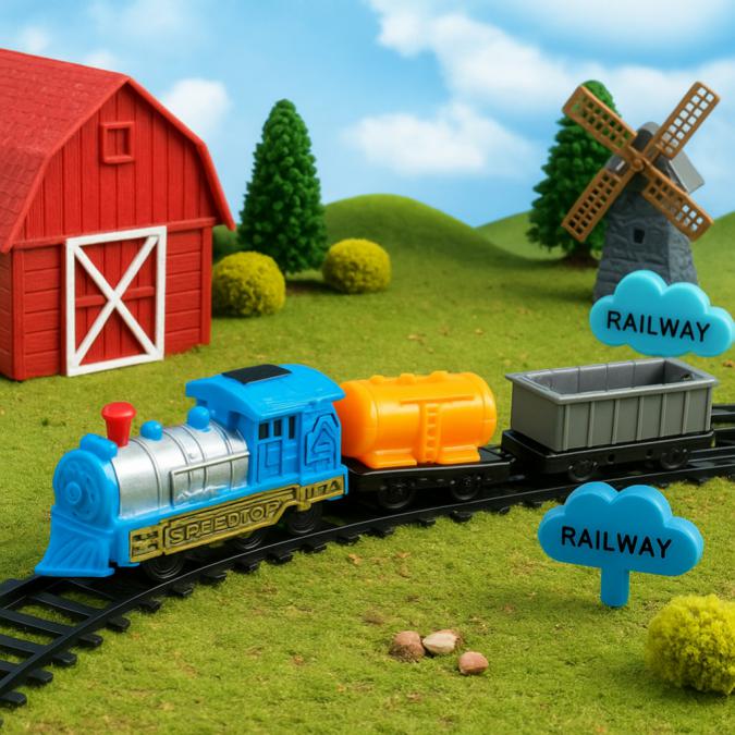 Влакче с релси Арт класически комплект Train Track - 13 части