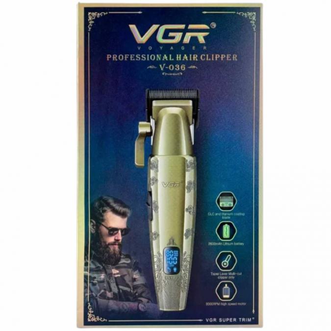 Професионална машинка за подстригване VGR V-036 с мощен мотор, титание