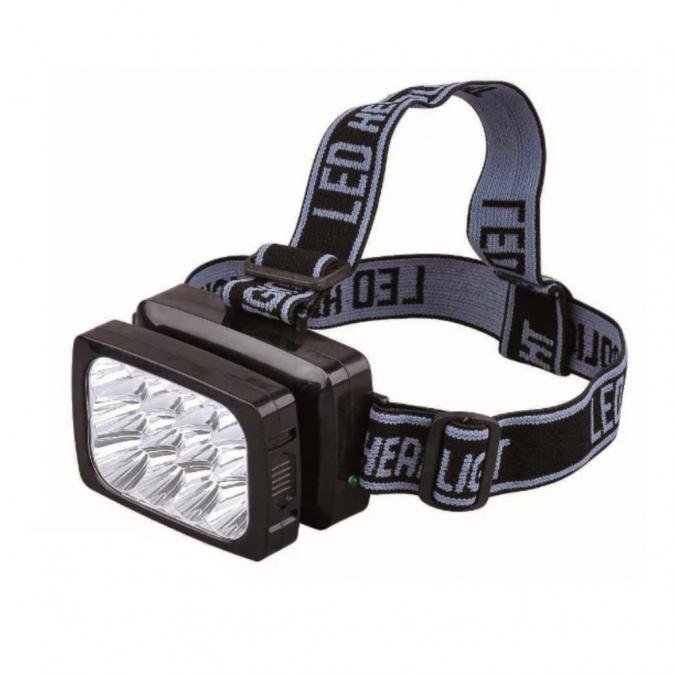 Yajia Акумулаторна супер ярка 12 LED челна лампа Yj-1837 черна Fl109-c