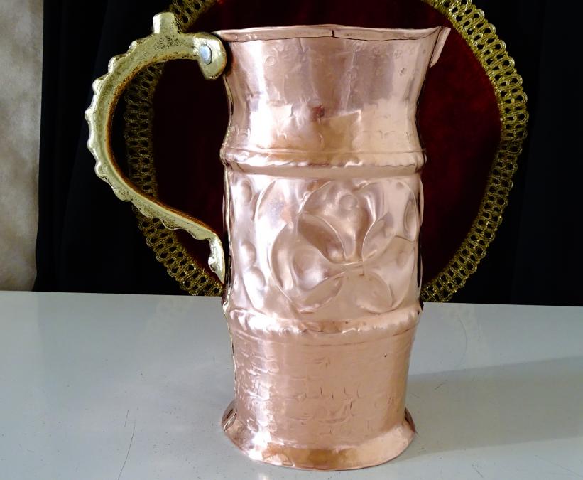 Медна кана, ръчно кована чиста червена мед Христопулос.