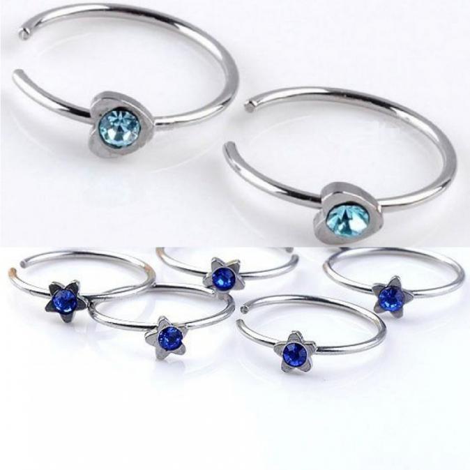 Обица за страничната ноздра без пробиване на дупка