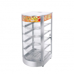 Професионална топла витрина за храна на 5 нива