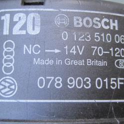 Алтернатор 0123510061 Bosch 078903015f 13357n Audi A4 A6 Passat 2.4 2.