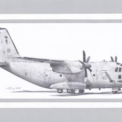 Самолет Спартан, рисунка с молив.