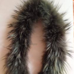 Кожена яка 70 см естествен косъм