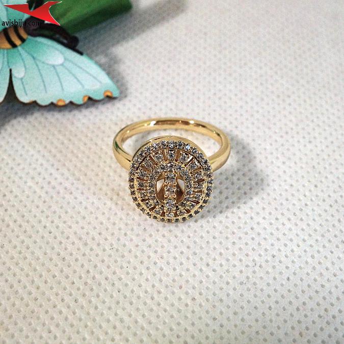 Пръстен с 14К златно покритие и с цирконий