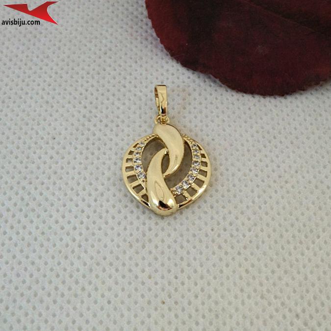 Висулка с 14К златно покритие и с цирконий