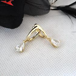 Обеци с 14К златно покритие и с цирконий