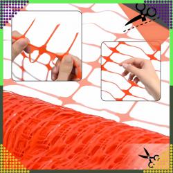 Мултифункционална оранжева предпазна мрежа 1x50м  за строителство, гр