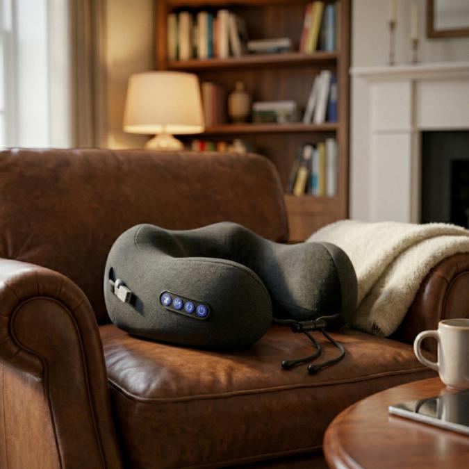 Smart масажна възглавница за врат с топлина и вибрации - моментално ус