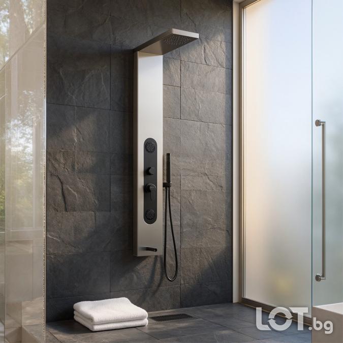 Хидромасажен душ панел от неръждаема стомана Silver Light Sh19