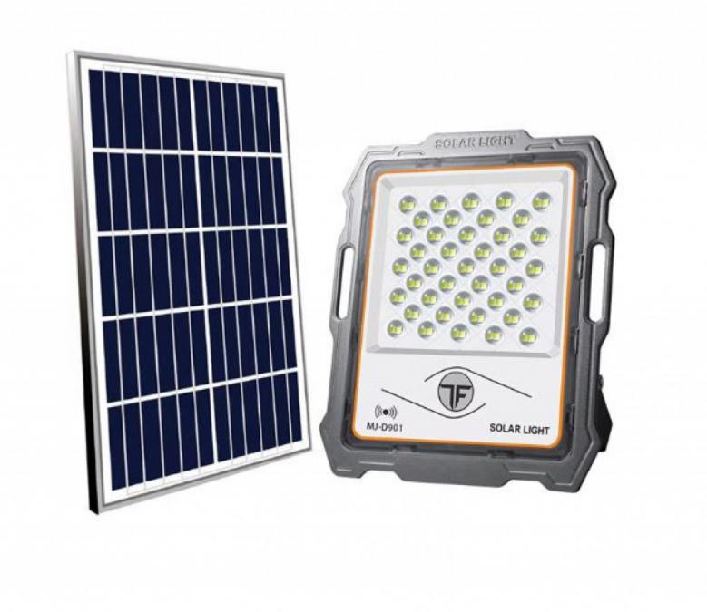 Мощен LED соларен прожектор с дистанционно, 300w