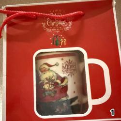 Оригинален коледен подарък чаша в оригинална опаковка и лъжичка