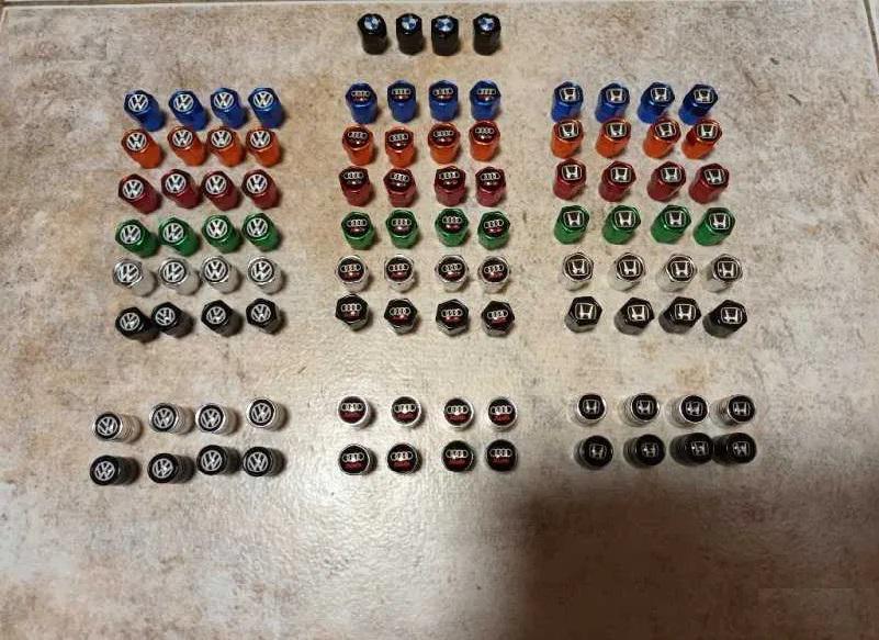 Капачки за винтили комплект, Audi, Honda, VW, Bmw, Ауди, Хонда, Фолксв