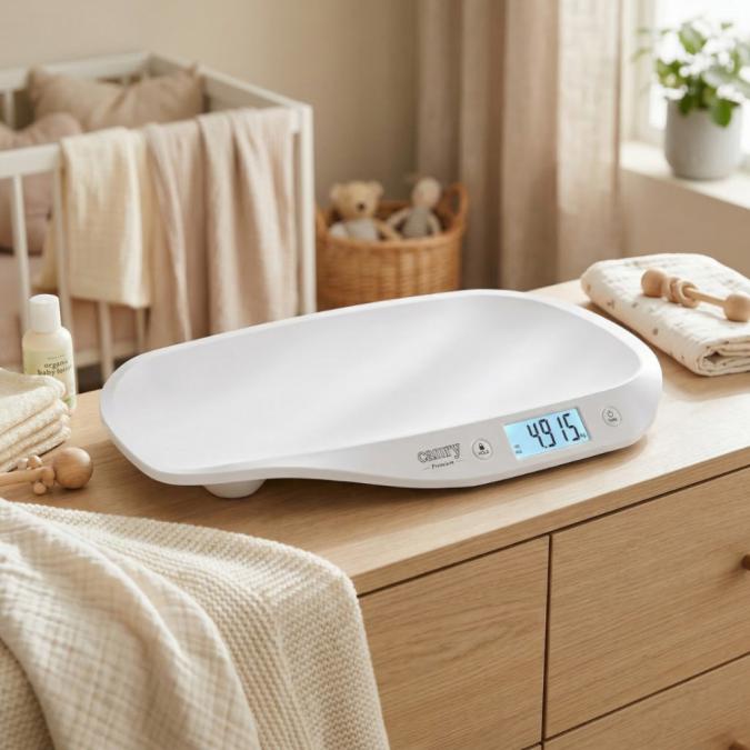 Бебешка електронна везна Camry  Прецизно измерване до 20 кг с Hold фу